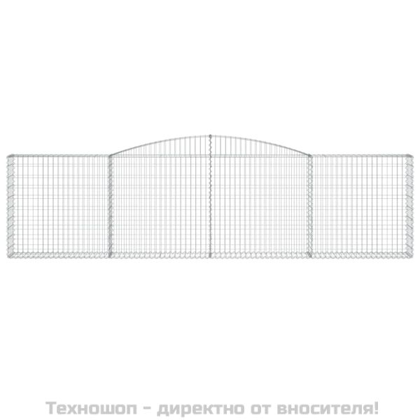 Дъговидна габионна кошница 400x30x100/120 см поцинковано желязо