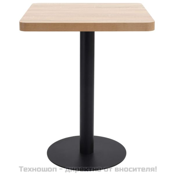 Бистро маса, светлокафява, 60x60 см, МДФ