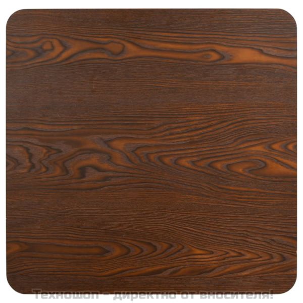 Бистро маса, тъмнокафява, 60x60 см, МДФ