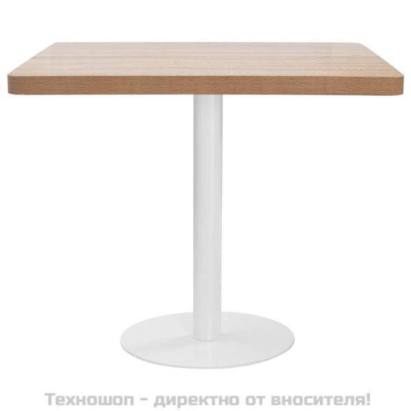 Бистро маса, светлокафява, 80x80 см, МДФ