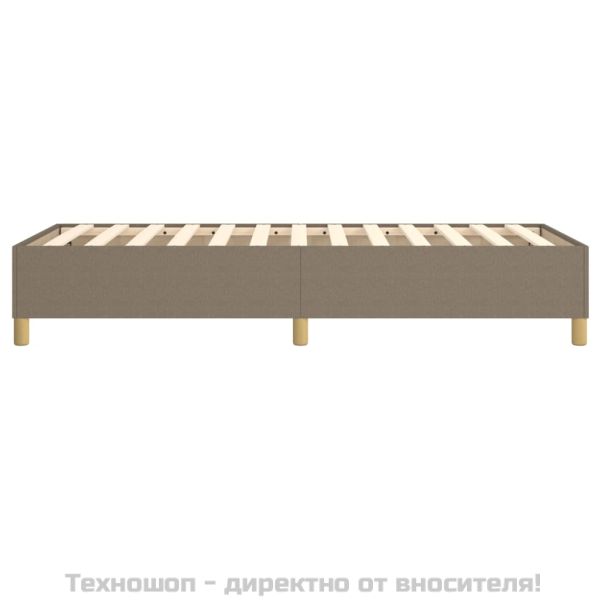 Рамка за легло с пружини, таупе, 90x190 см, плат