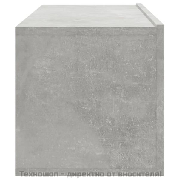 Стенни ТВ шкафове 2 бр бетонно сиви 100x30x30см инженерно дърво