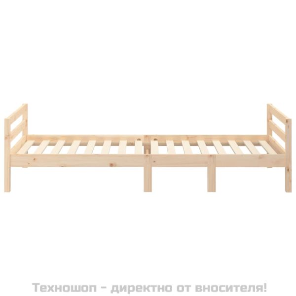 Рамка за легло без матрак, 75x190 см, масивна чамова дървесина