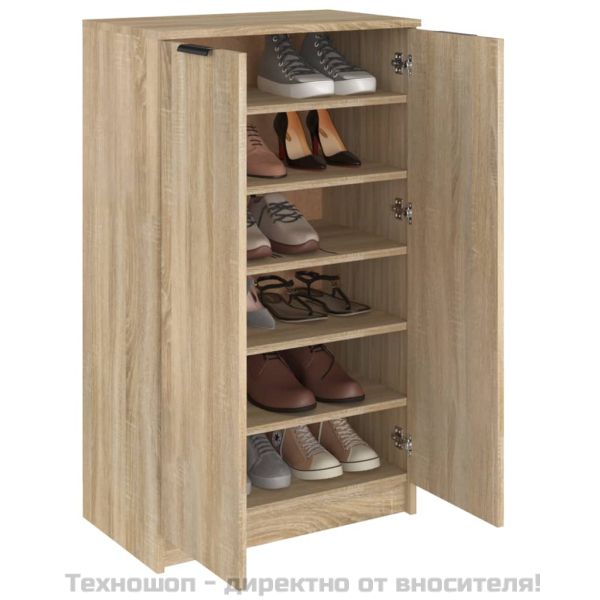 Шкаф за обувки, сонома дъб, 59x35x100,5 см, инженерно дърво
