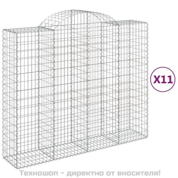 Габионни кошници арка 11 бр 200x50x160/180см поцинковано желязо