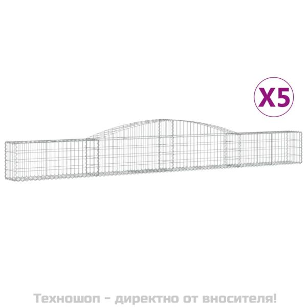 Габионни кошници арка 5 бр 400x30x40/60 см поцинковано желязо