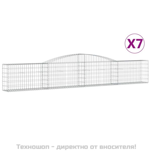 Габионни кошници арка 7 бр 400x30x60/80 см поцинковано желязо