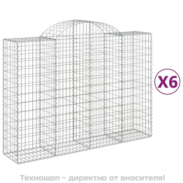 Габионни кошници арка 6 бр 200x50x140/160 см поцинковано желязо