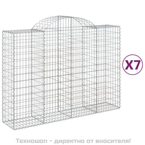 Габионни кошници арка 7 бр 200x50x140/160 см поцинковано желязо