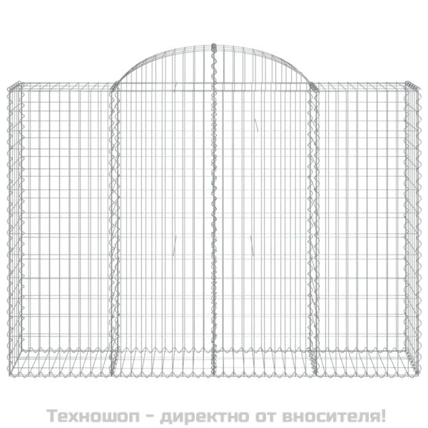 Габионни кошници арка 2 бр 200x50x140/160 см поцинковано желязо
