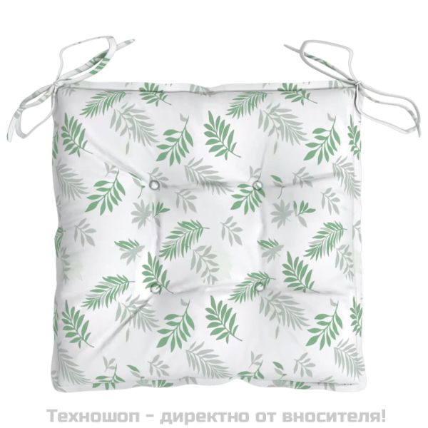 Възглавници за столове 4 бр на листа 50x50x7 см Оксфорд плат