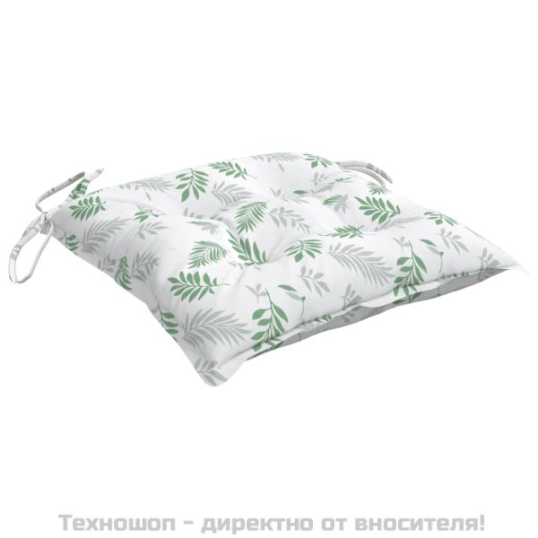 Възглавници за столове 4 бр на листа 50x50x7 см Оксфорд плат