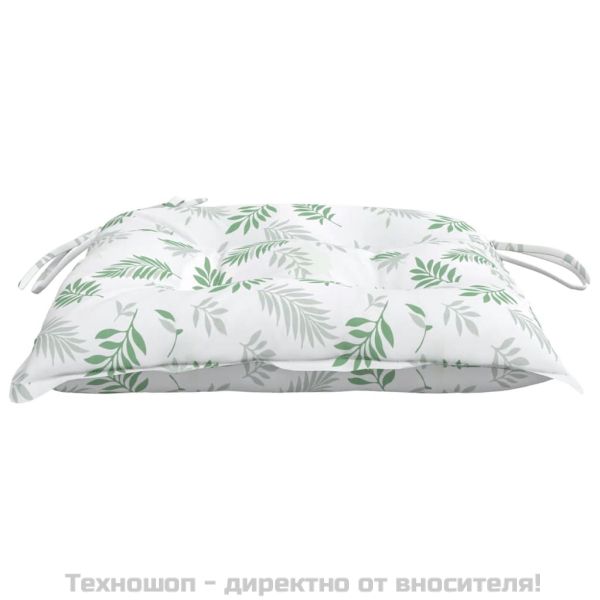 Възглавници за столове 4 бр на листа 50x50x7 см Оксфорд плат