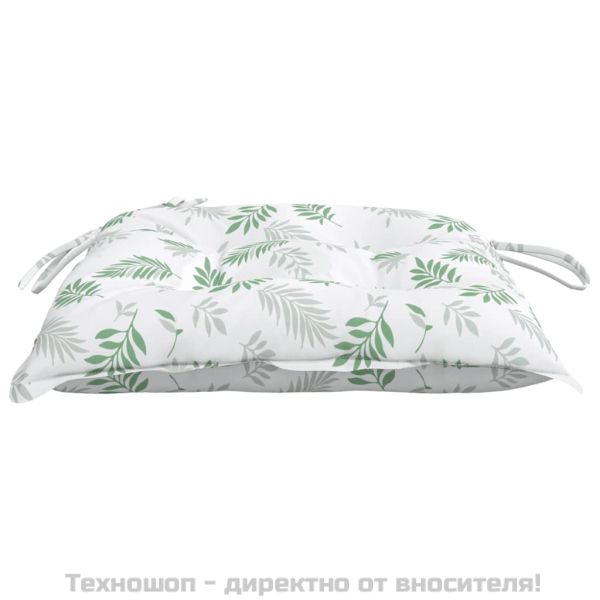 Възглавници за столове 6 бр на листа 50x50x7 см Оксфорд плат