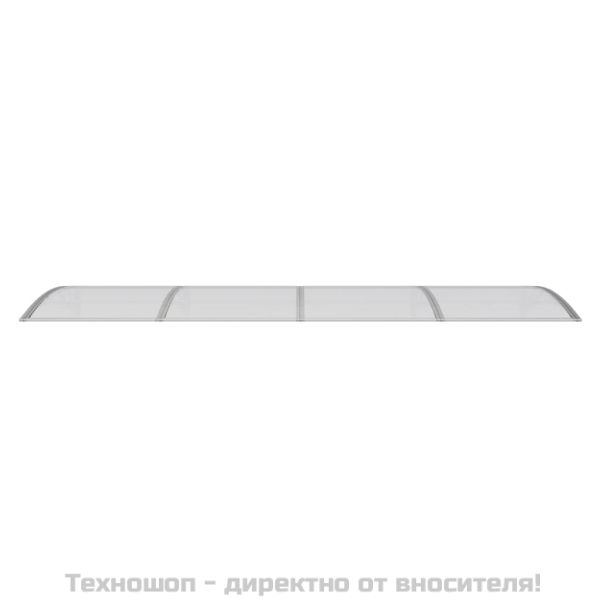 Сенник за врата, сив, 350x100 см, поликарбонат