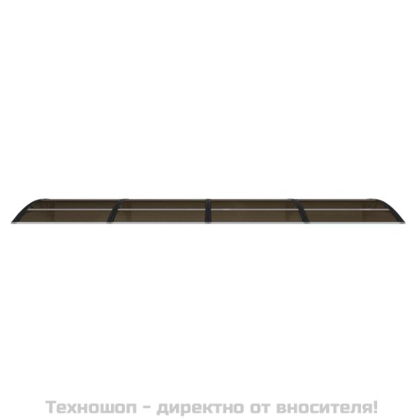 Сенник за врата, черен, 350x100 см, поликарбонат