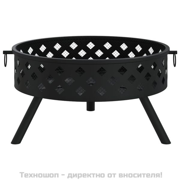 Преносимо огнище с ръжен, 58 см, XXL, стомана