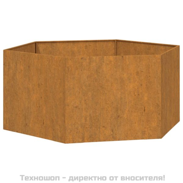 Кашпа, ръждиво, 90x90x45 см, кортенова стомана