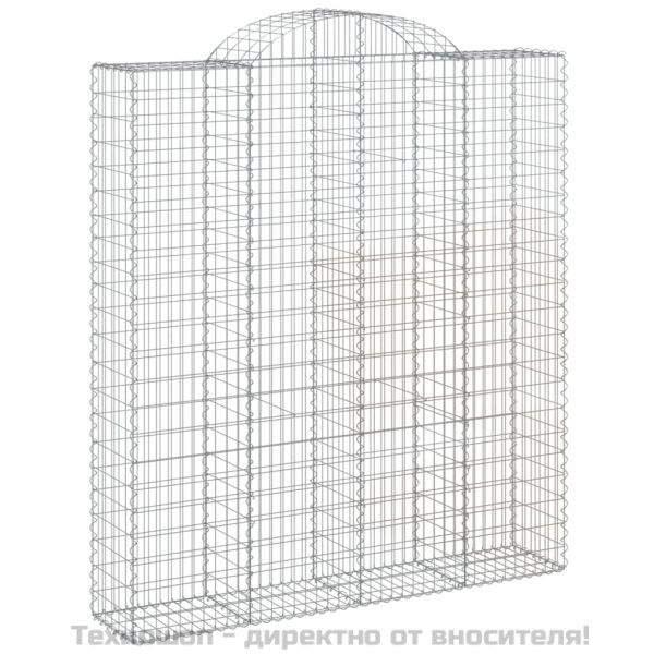 Дъговидна габионна кошница 200x50x220/240 см поцинковано желязо