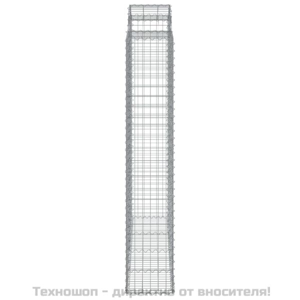 Дъговидна габионна кошница 200x50x220/240 см поцинковано желязо