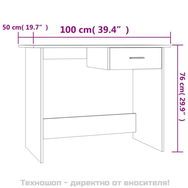 Бюро, дъб сонома, 100x50x76 см, ПДЧ