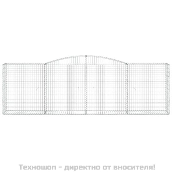 Дъговидна габионна кошница 400x50x120/140 см поцинковано желязо