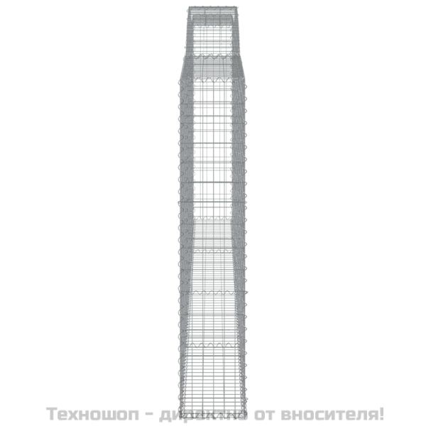 Дъговидна габионна кошница 400x30x160/180 см поцинковано желязо