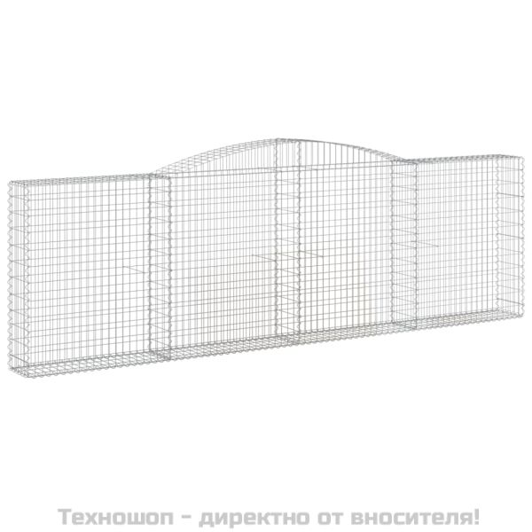 Дъговидна габионна кошница 400x30x120/140 см поцинковано желязо