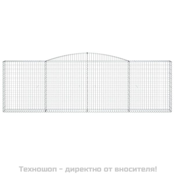 Дъговидна габионна кошница 400x30x120/140 см поцинковано желязо