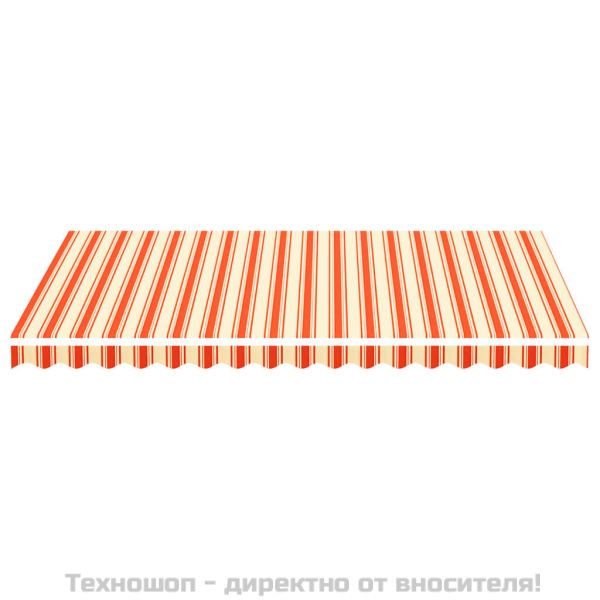 Резервно платнище за тенти, жълто и оранжево, 3,5х2,5 м