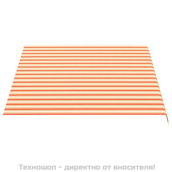 Резервно платнище за тенти, жълто и оранжево, 3,5х2,5 м