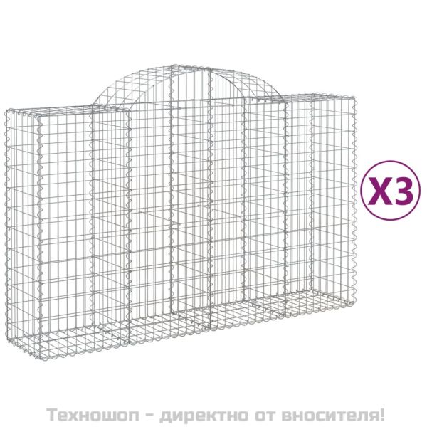 Габионни кошници арка 3 бр 200x50x120/140см поцинковано желязо