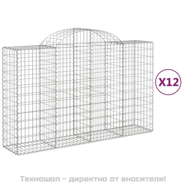 Габионни кошници арка 12 бр 200x50x120/140см поцинковано желязо