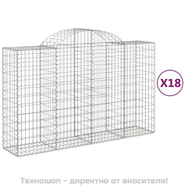 Габионни кошници арка 18 бр 200x50x120/140см поцинковано желязо