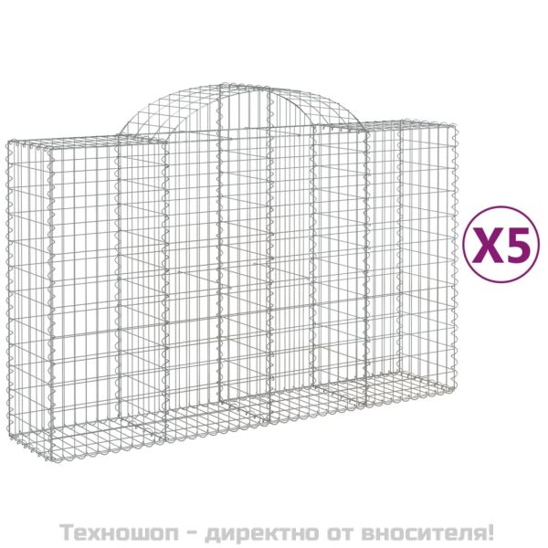 Габионни кошници арка 5 бр 200x50x120/140см поцинковано желязо