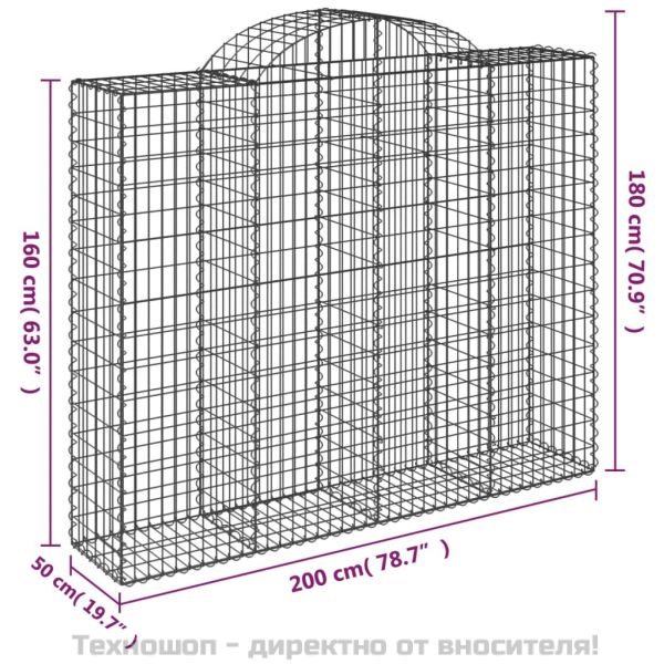 Габионни кошници арка 14 бр 200x50x160/180см поцинковано желязо