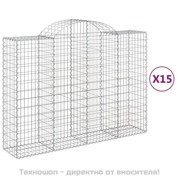 Габионни кошници арка 15 бр 200x50x140/160см поцинковано желязо