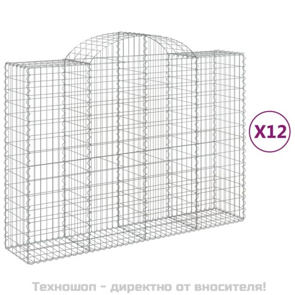 Габионни кошници арка 12 бр 200x50x140/160см поцинковано желязо