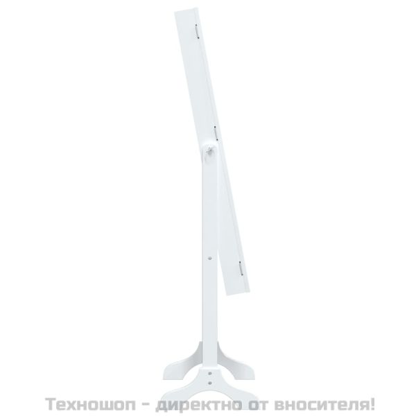 Стоящо огледало, бяло, 34x37x146 см