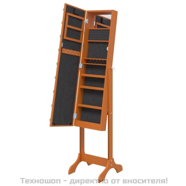 Стоящо огледало с LED, 34x37x146 см