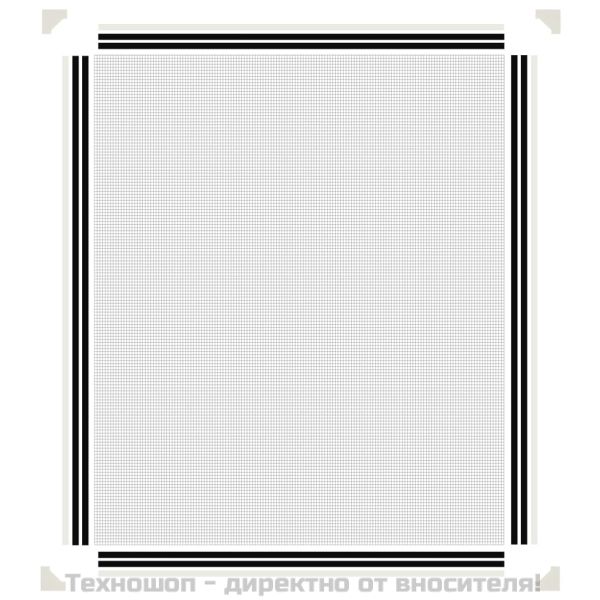 Магнитна мрежа против насекоми за прозорци, бяла, 100x120 см