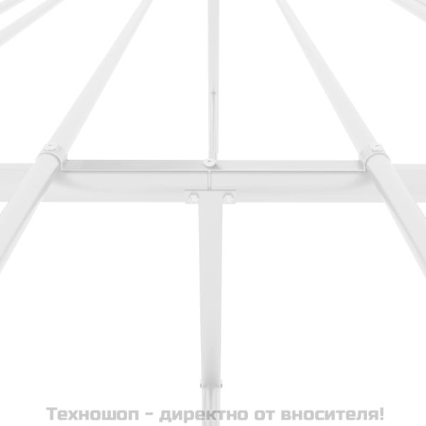 Метална рамка за легло, бяла, 180x200 см