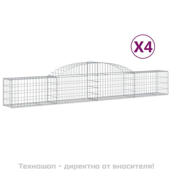 Габионни кошници арка 4 бр 300x30x40/60 см поцинковано желязо
