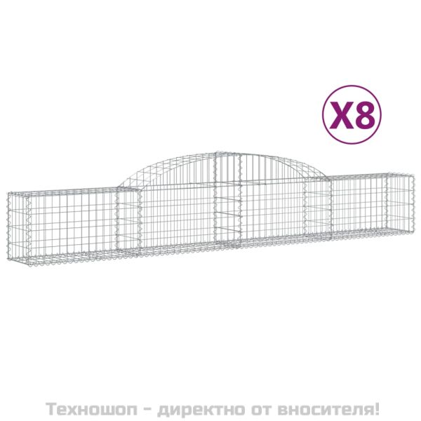 Габионни кошници арка 8 бр 300x30x40/60 см поцинковано желязо