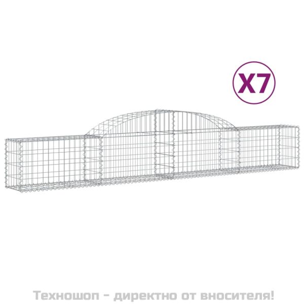 Габионни кошници арка 7 бр 300x30x40/60 см поцинковано желязо