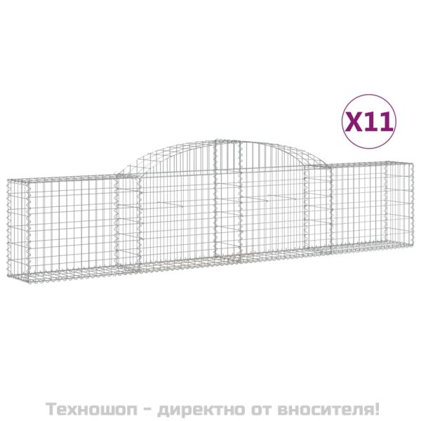 Габионни кошници арка 11 бр 300x30x60/80 см поцинковано желязо