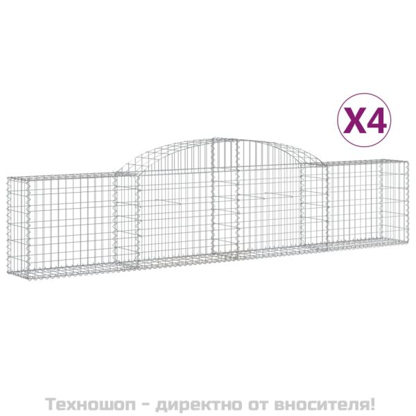 Габионни кошници арка 4 бр 300x30x60/80 см поцинковано желязо