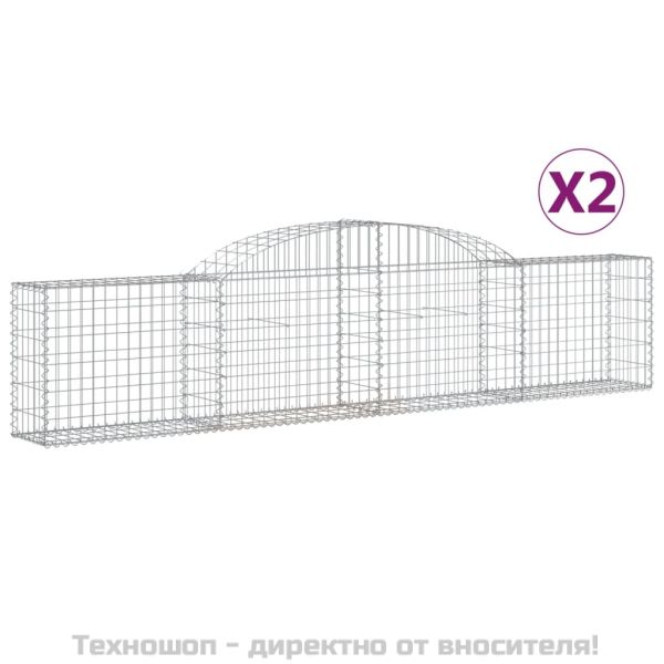 Габионни кошници арка 2 бр 300x30x60/80 см поцинковано желязо