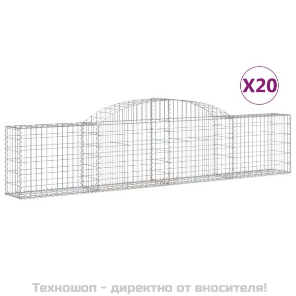 Габионни кошници арка 20 бр 300x30x60/80 см поцинковано желязо