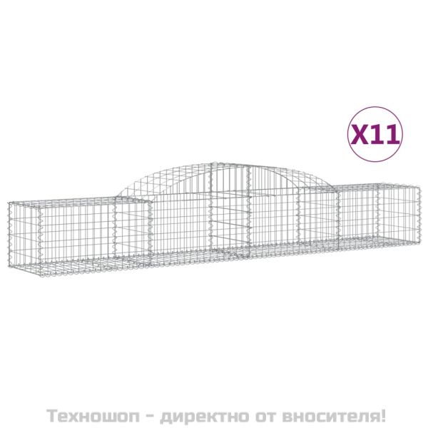 Габионни кошници арка 11 бр 300x50x40/60 см поцинковано желязо
